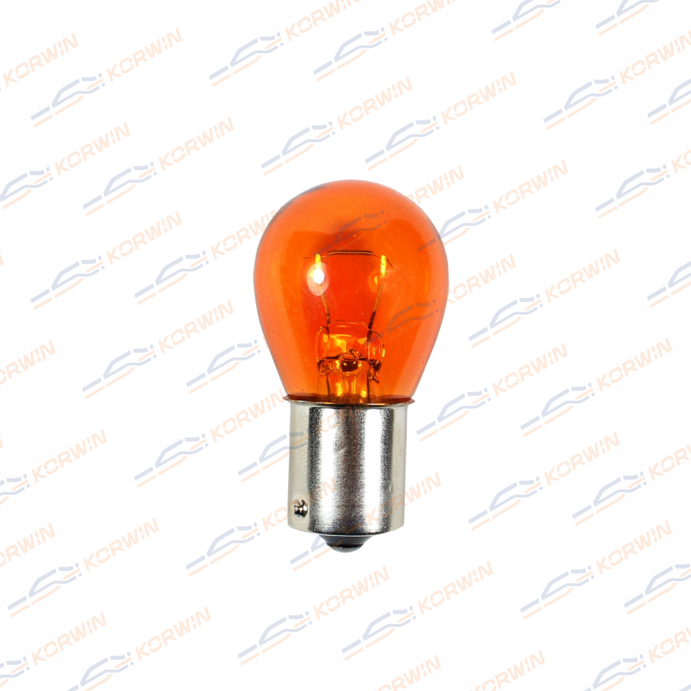 Лампа накаливания (PY21W (S25) 12V 21W BAU15s ORANGE) (уп. 10 шт.) KORWIN KWYN0010