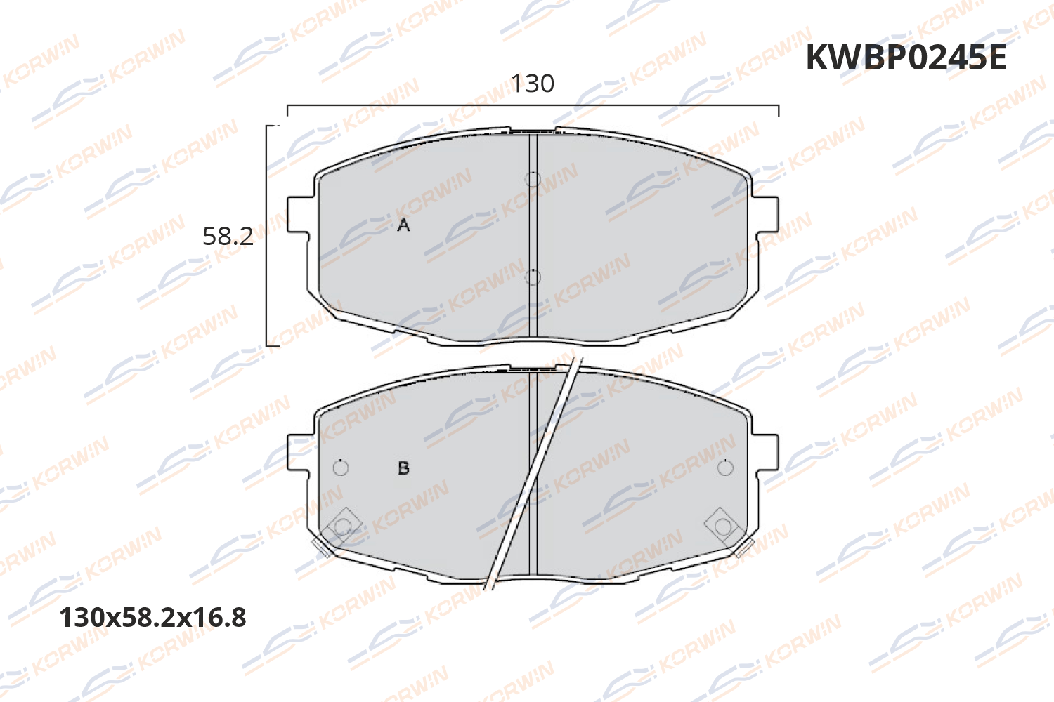 Колодки тормозные дисковые KORWIN ECOLine KWBP0245E