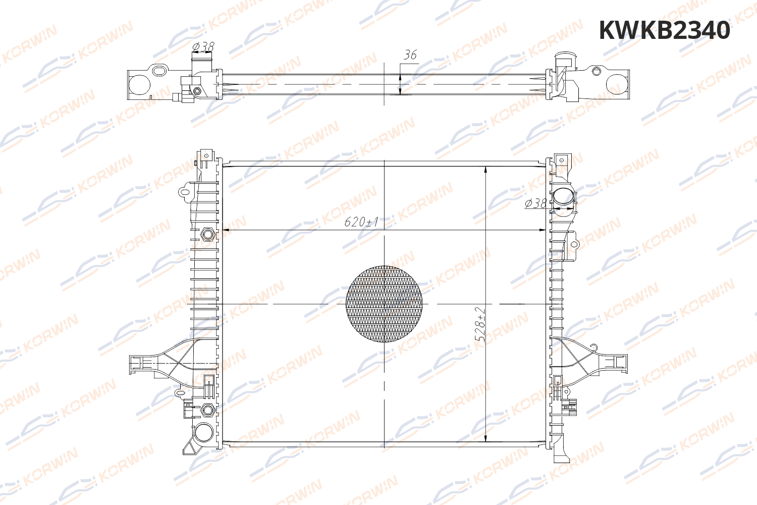 Радиатор охлаждения двигателя KORWIN KWKB2340