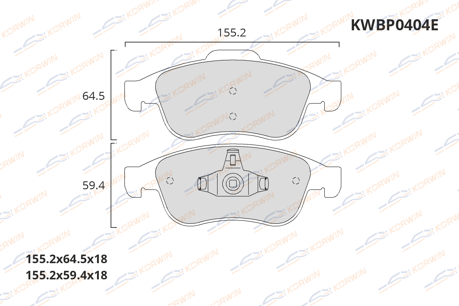 Колодки тормозные дисковые KORWIN ECOLine KWBP0404E