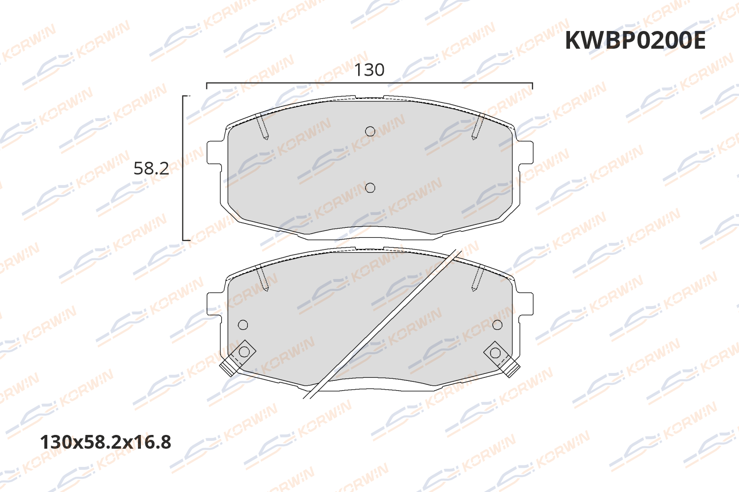 Колодки тормозные дисковые KORWIN ECOLine KWBP0200E