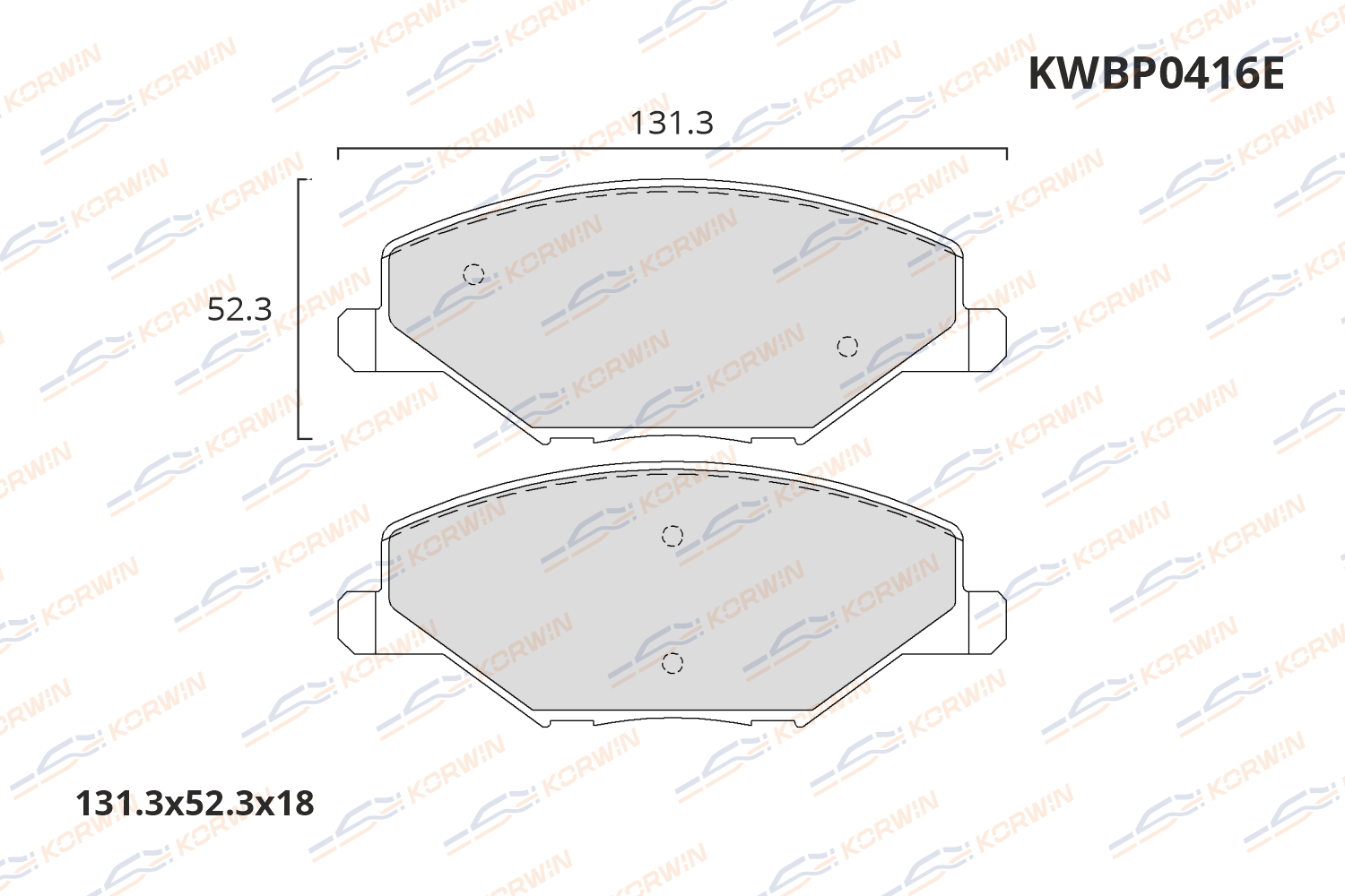 Колодки тормозные дисковые KORWIN ECOLine KWBP0416E