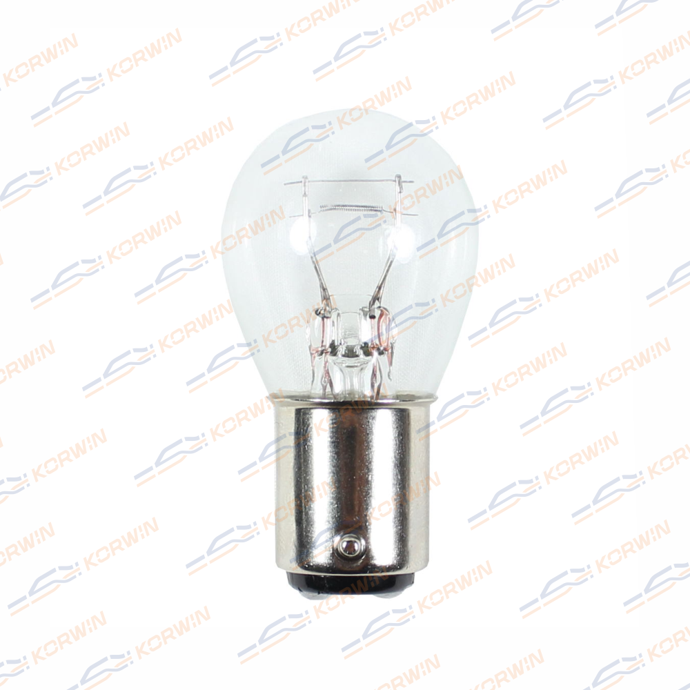 Лампа накаливания (P21/4W (S25) 12V 21/4W BAZ15d) (уп. 10 шт.) KORWIN KWYN0023