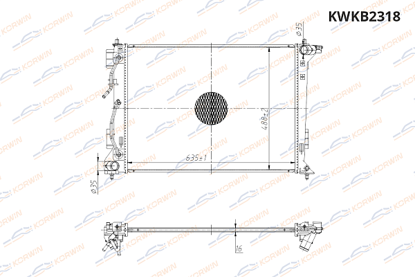 радиатор охлаждения двигателя korwin kwkb2318 оптом от производителя по низким ценам