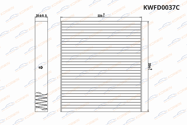 фильтр салонный угольный korwin kwfd0037c оптом от производителя по низким ценам