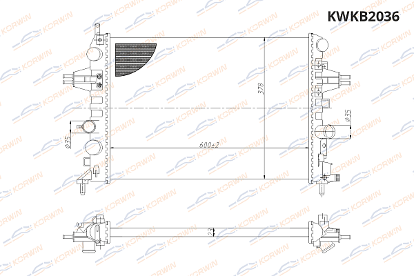 радиатор охлаждения двигателя korwin kwkb2036 оптом от производителя по низким ценам