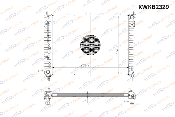 радиатор охлаждения двигателя korwin kwkb2329 оптом от производителя по низким ценам