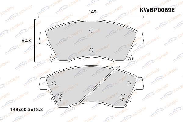 колодки тормозные дисковые korwin ecoline kwbp0069e оптом от производителя по низким ценам