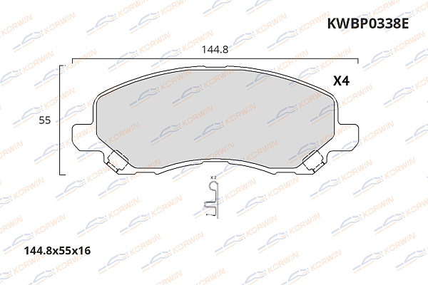 колодки тормозные дисковые korwin ecoline kwbp0338e оптом от производителя по низким ценам