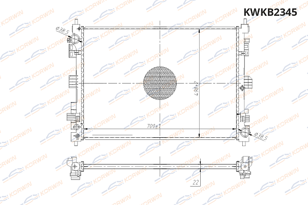 радиатор охлаждения двигателя korwin kwkb2345 оптом от производителя по низким ценам