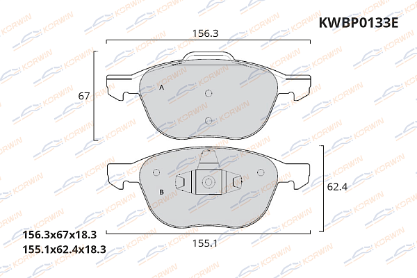 колодки тормозные дисковые korwin ecoline kwbp0133e оптом от производителя по низким ценам