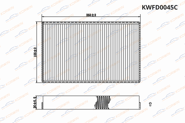 фильтр салонный угольный korwin kwfd0045c оптом от производителя по низким ценам