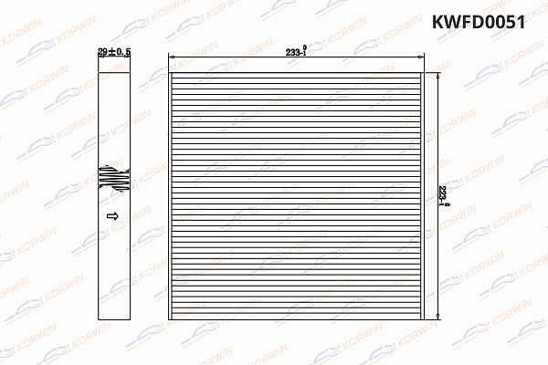 фильтр салонный korwin kwfd0051 оптом от производителя по низким ценам