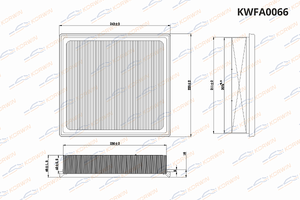 фильтр воздушный korwin kwfa0066 оптом от производителя по низким ценам