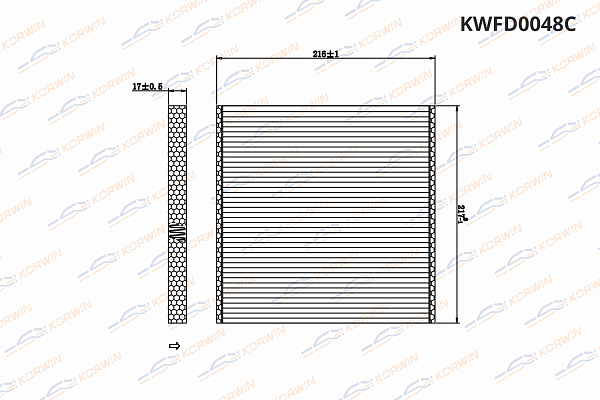 фильтр салонный угольный korwin kwfd0048c оптом от производителя по низким ценам