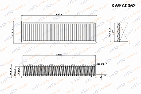 фильтр воздушный korwin kwfa0062 оптом от производителя по низким ценам