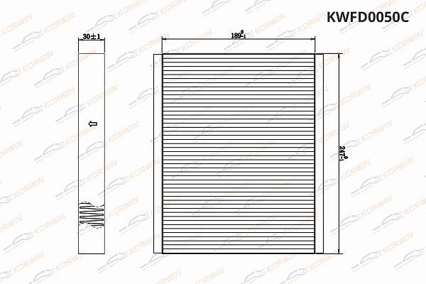 фильтр салонный угольный korwin kwfd0050c оптом от производителя по низким ценам