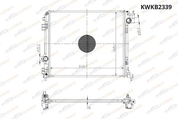 радиатор охлаждения двигателя korwin kwkb2339 оптом от производителя по низким ценам