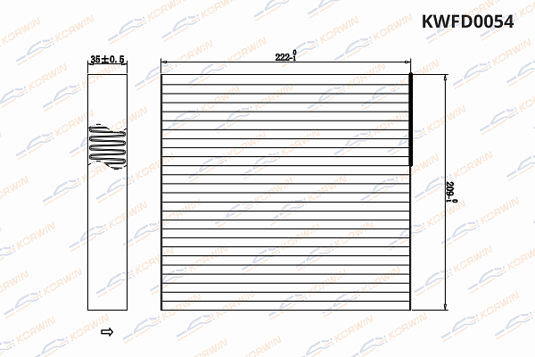 фильтр салонный korwin kwfd0054 оптом от производителя по низким ценам
