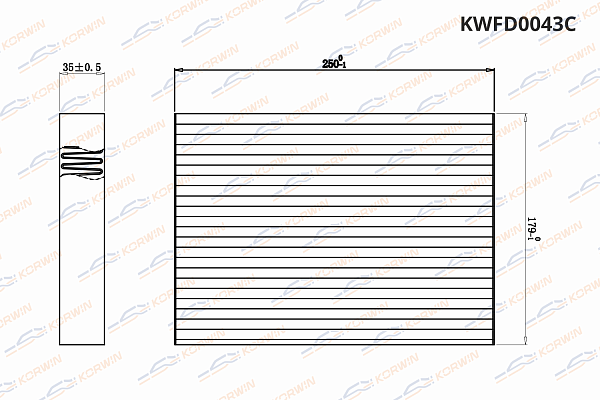 фильтр салонный угольный korwin kwfd0043c оптом от производителя по низким ценам