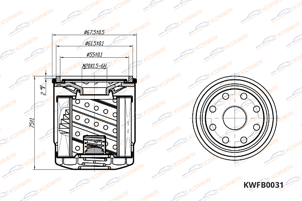фильтр масляный korwin kwfb0031 оптом от производителя по низким ценам