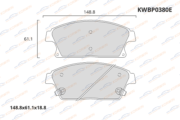 колодки тормозные дисковые korwin ecoline kwbp0380e оптом от производителя по низким ценам