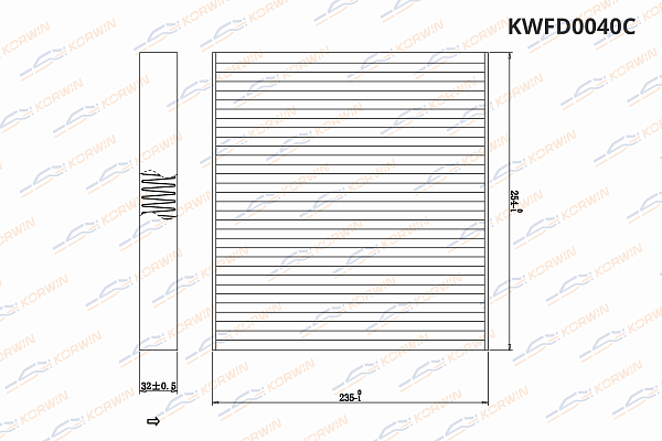 фильтр салонный угольный korwin kwfd0040c оптом от производителя по низким ценам