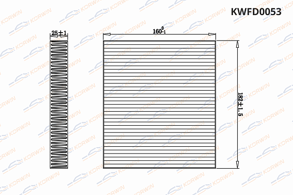 фильтр салонный korwin kwfd0053 оптом от производителя по низким ценам