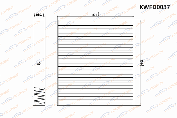 фильтр салонный korwin kwfd0037 оптом от производителя по низким ценам