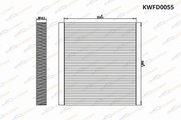 фильтр салонный korwin kwfd0055 оптом от производителя по низким ценам