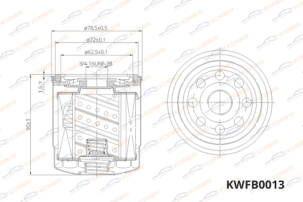 фильтр масляный korwin kwfb0013 оптом от производителя по низким ценам