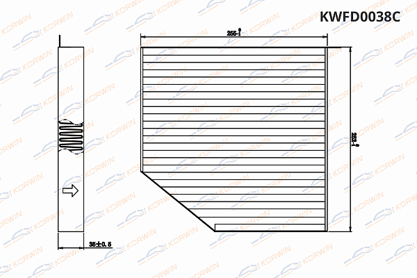 фильтр салонный угольный korwin kwfd0038c оптом от производителя по низким ценам