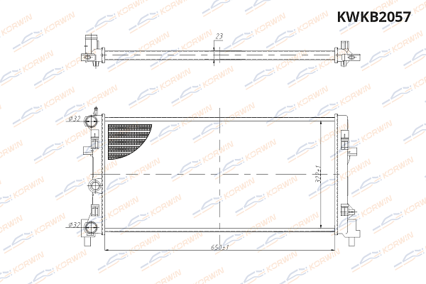 радиатор охлаждения двигателя korwin kwkb2057 оптом от производителя по низким ценам