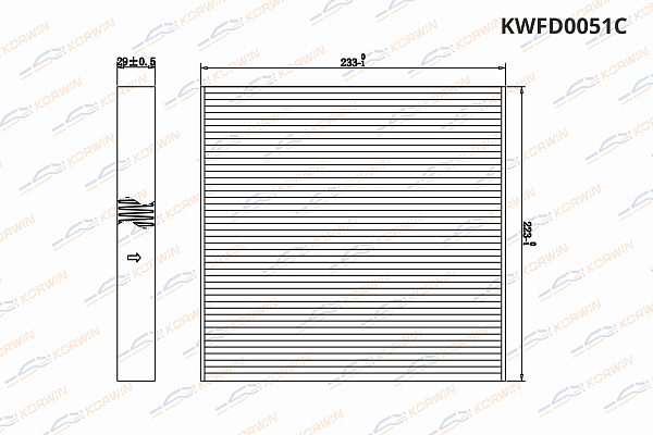 фильтр салонный угольный korwin kwfd0051c оптом от производителя по низким ценам