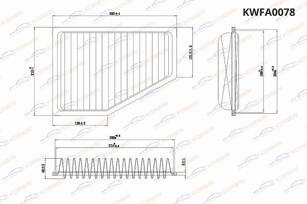 фильтр воздушный korwin kwfa0078 оптом от производителя по низким ценам