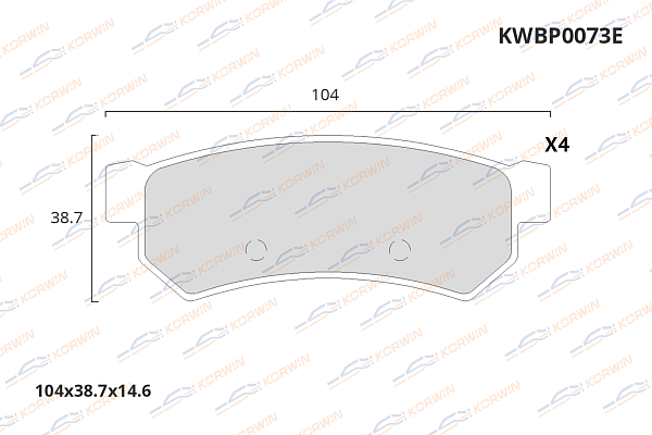 колодки тормозные дисковые korwin ecoline kwbp0073e оптом от производителя по низким ценам
