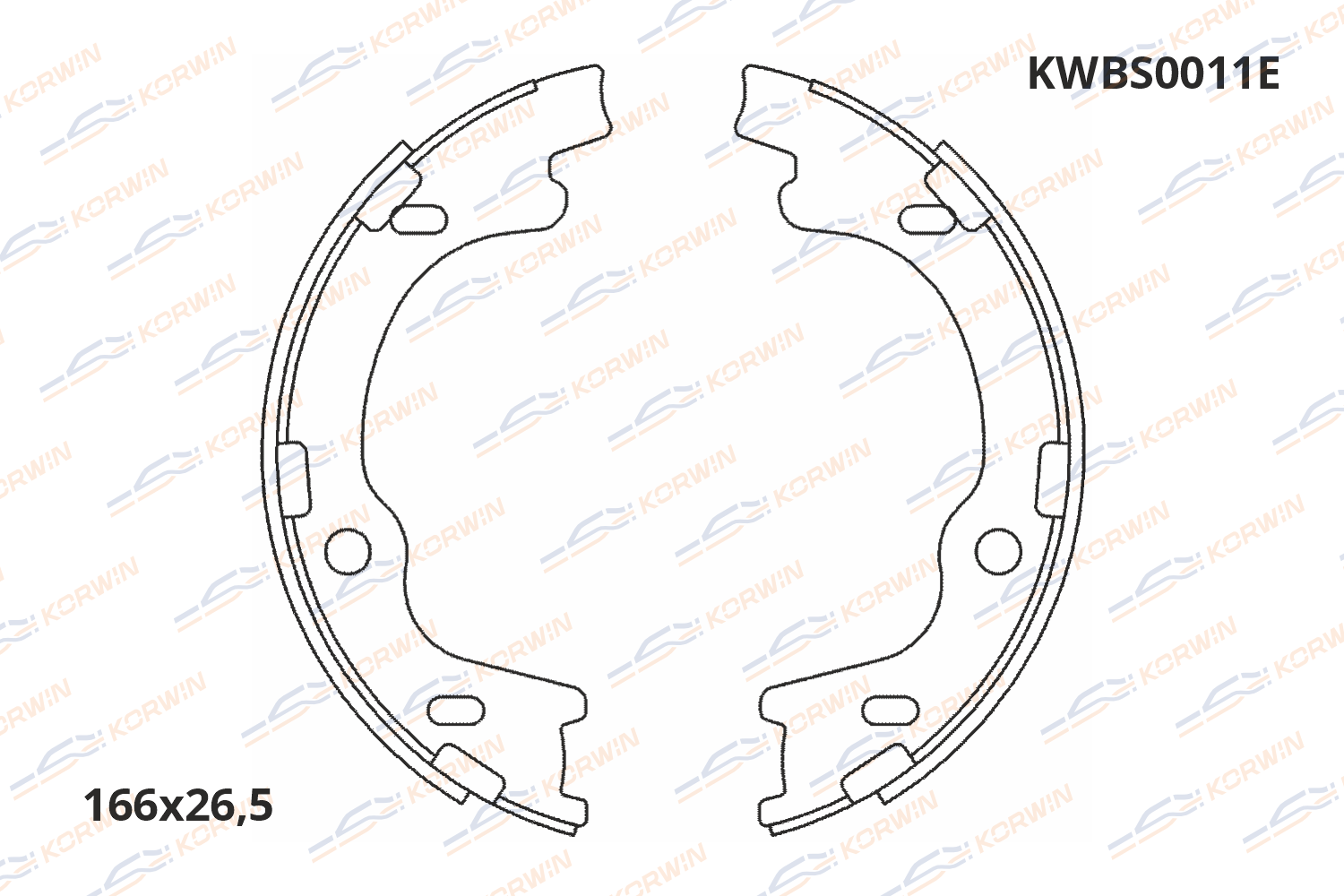 Колодки тормозные стояночные KORWIN ECOLine KWBS0011E