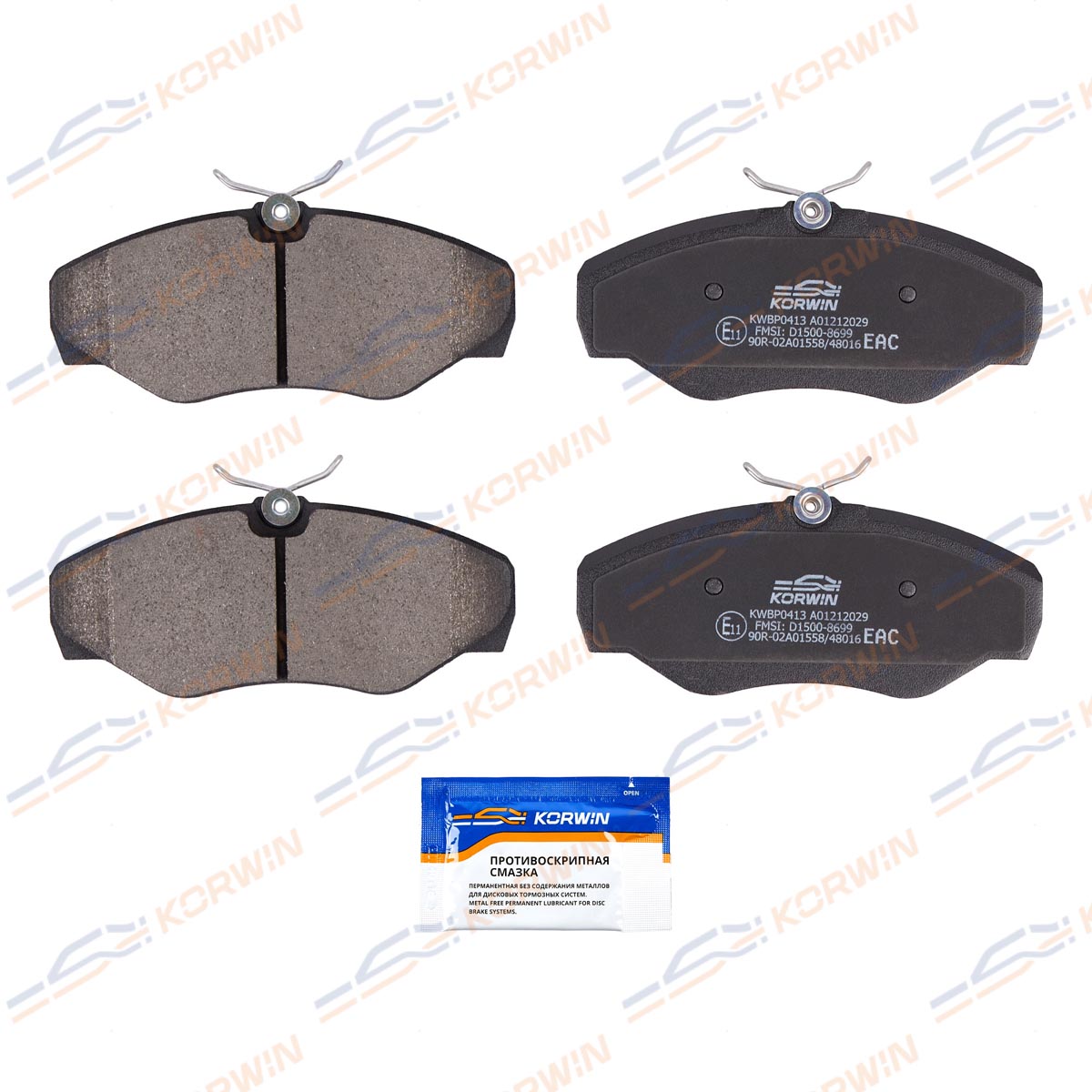 Колодки тормозные дисковые KORWIN KWBP0413