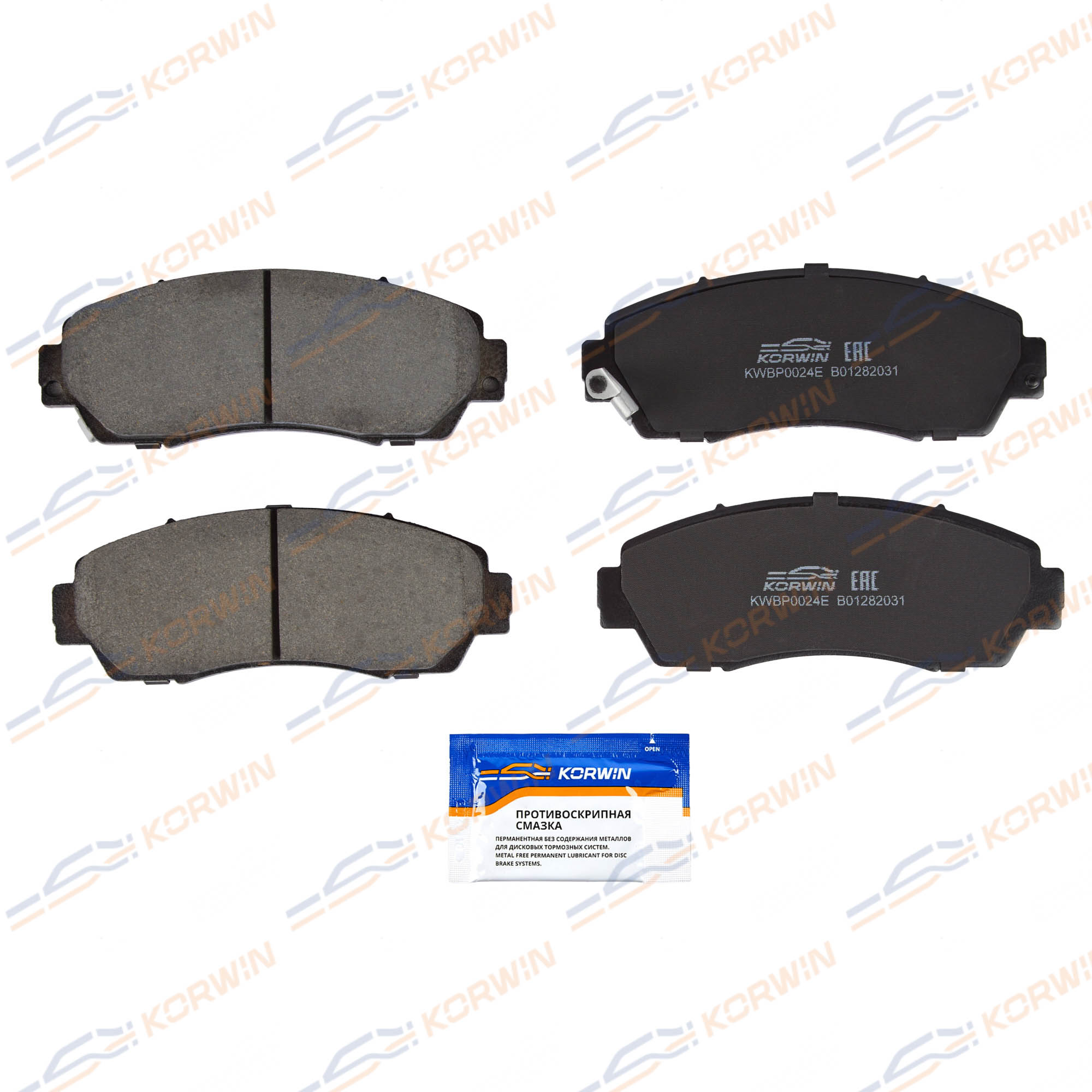 Колодки тормозные дисковые KORWIN ECOLine KWBP0024E