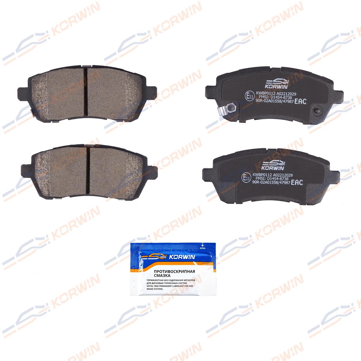 Колодки тормозные дисковые KORWIN KWBP0112