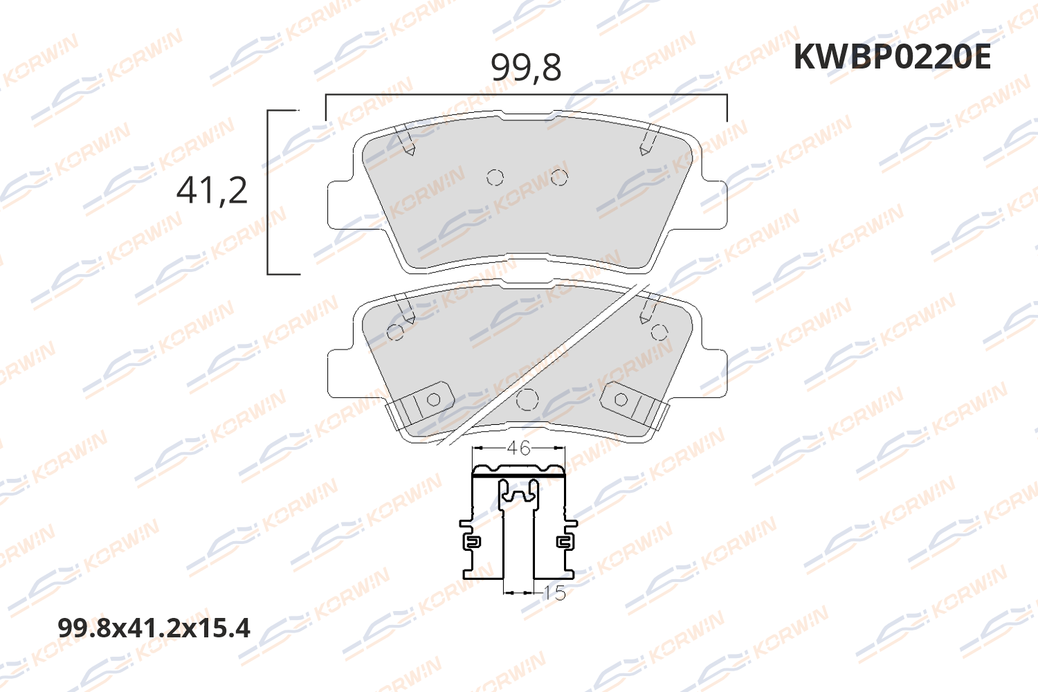 Колодки тормозные дисковые KORWIN ECOLine KWBP0220E