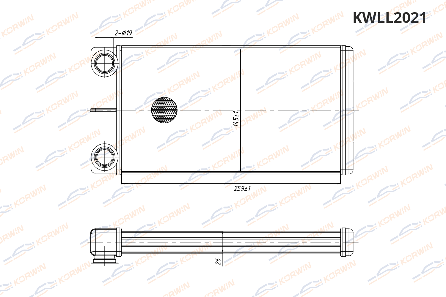 Радиатор отопителя KORWIN KWLL2021