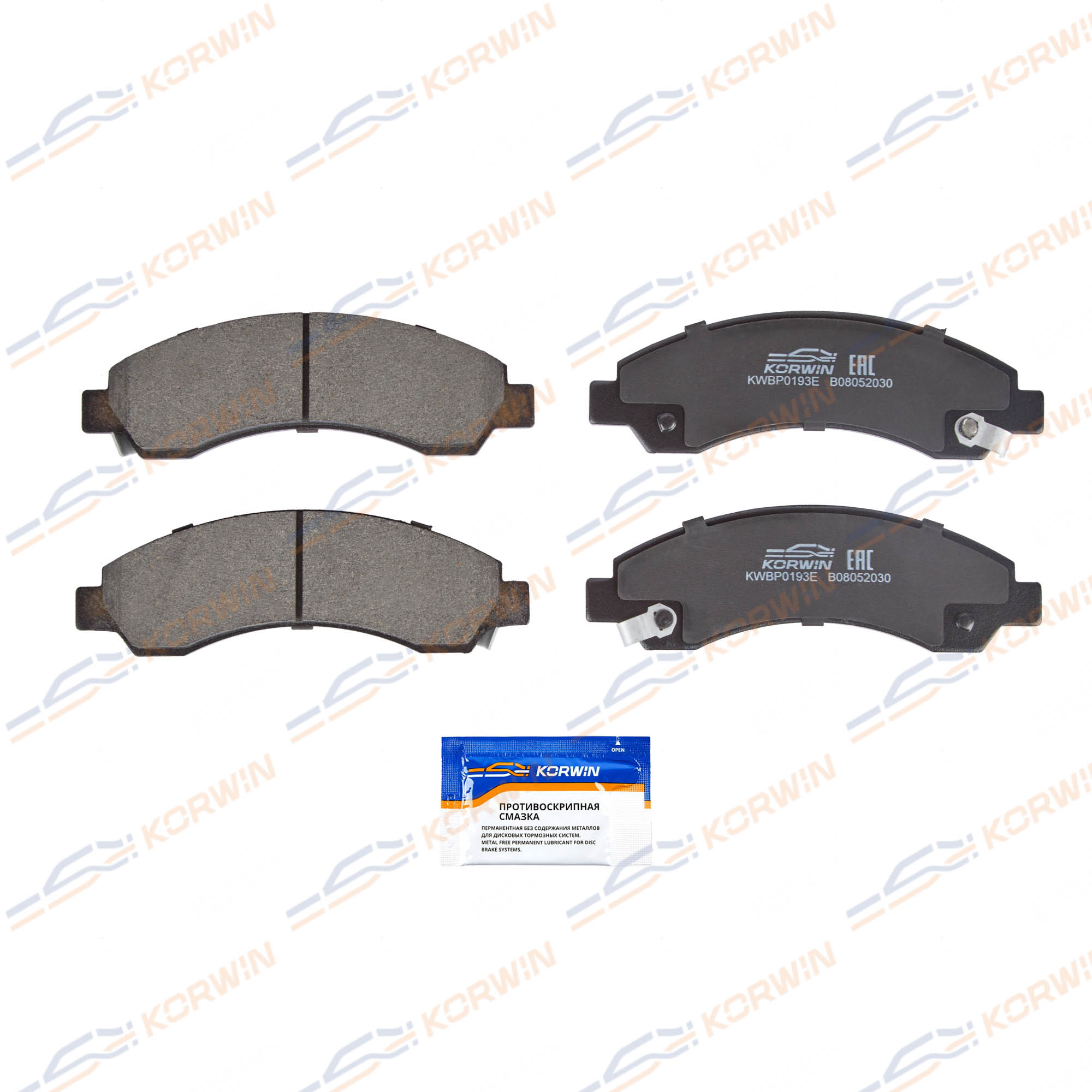 Колодки тормозные дисковые KORWIN ECOLine KWBP0193E
