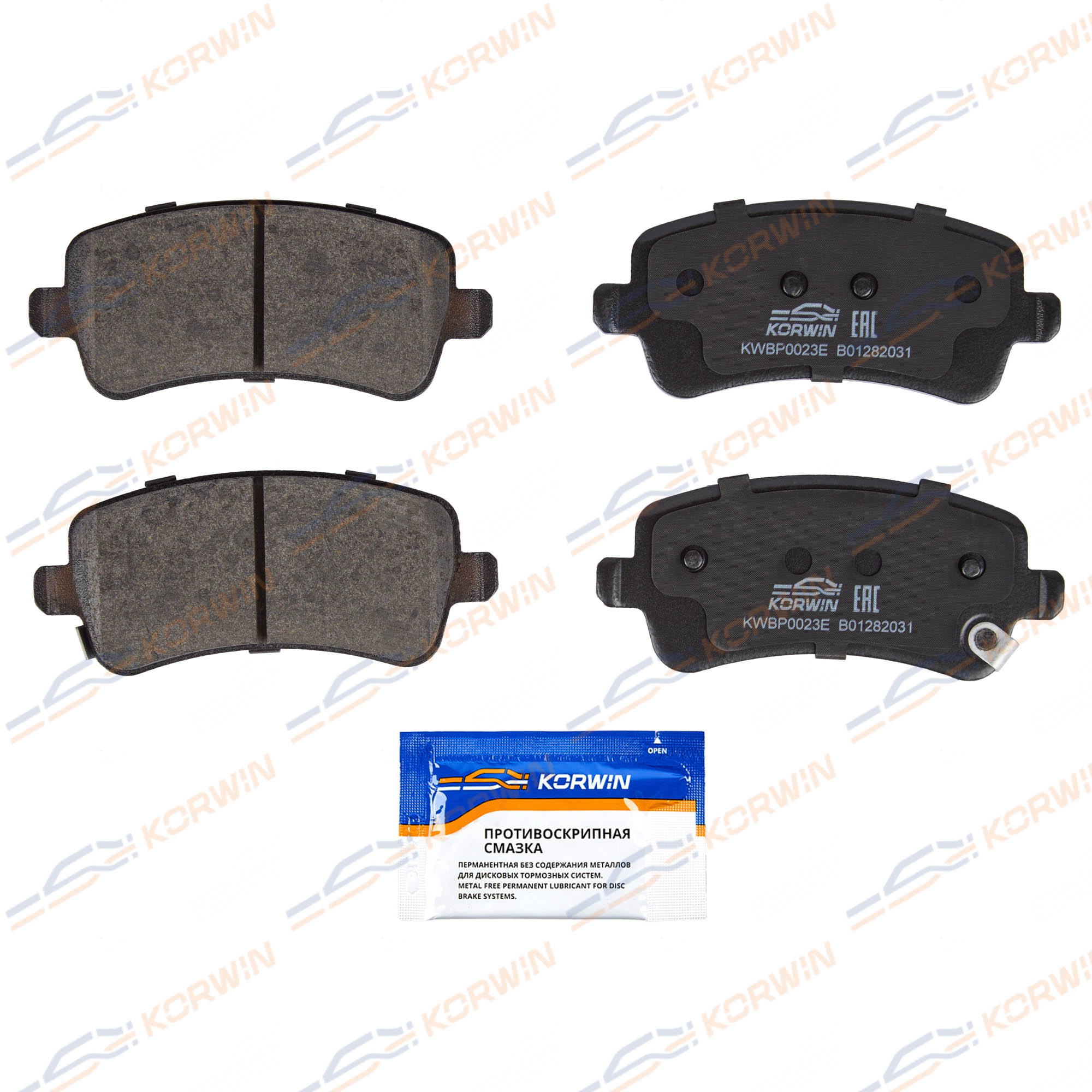 Колодки тормозные дисковые KORWIN ECOLine KWBP0023E
