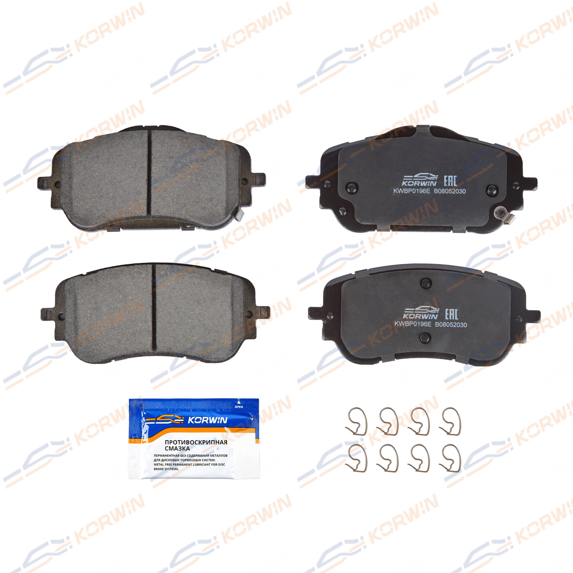Колодки тормозные дисковые KORWIN ECOLine KWBP0196E