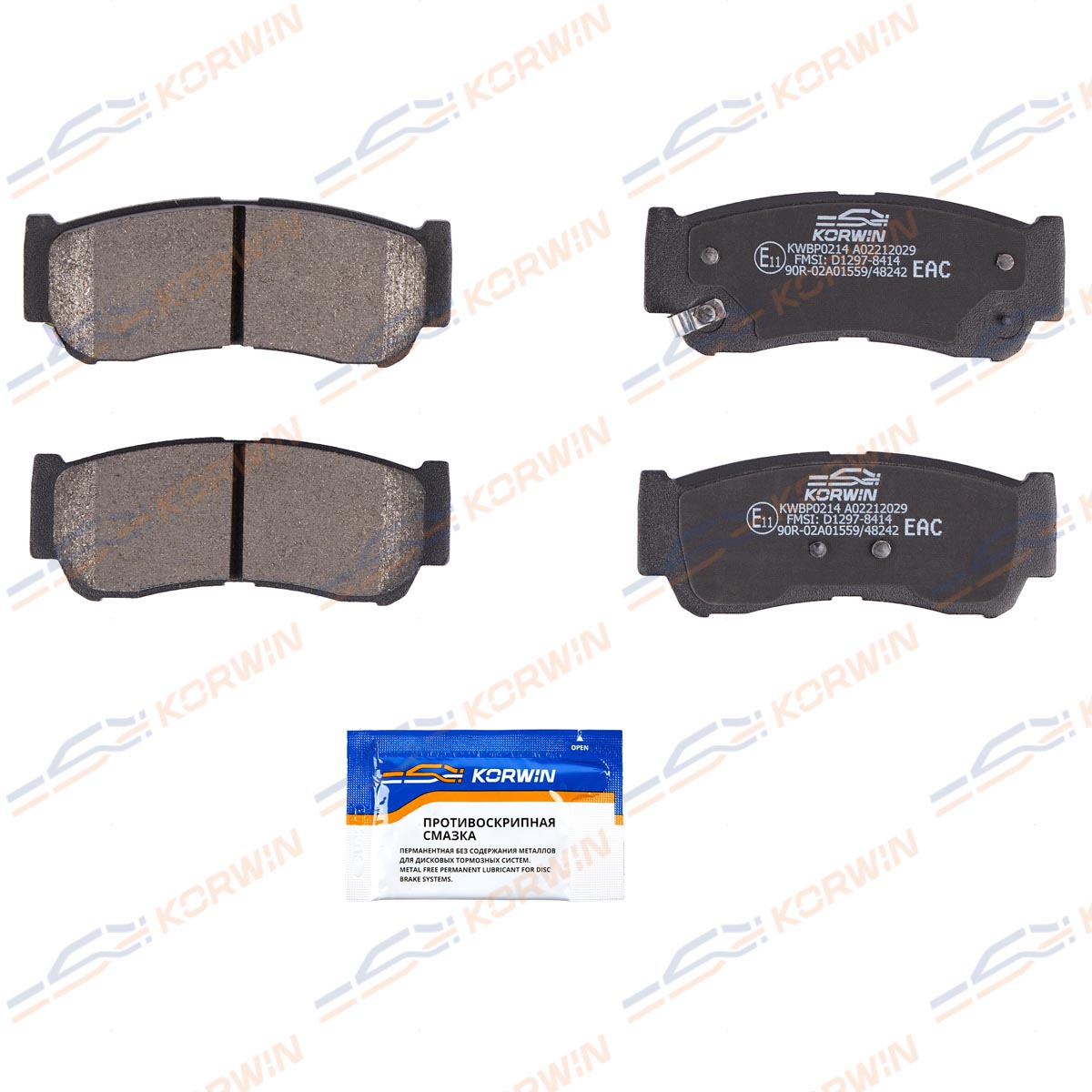 Колодки тормозные дисковые KORWIN KWBP0214