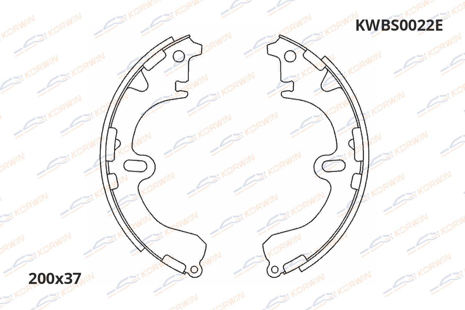 Колодки тормозные барабанные KORWIN ECOLine KWBS0022E