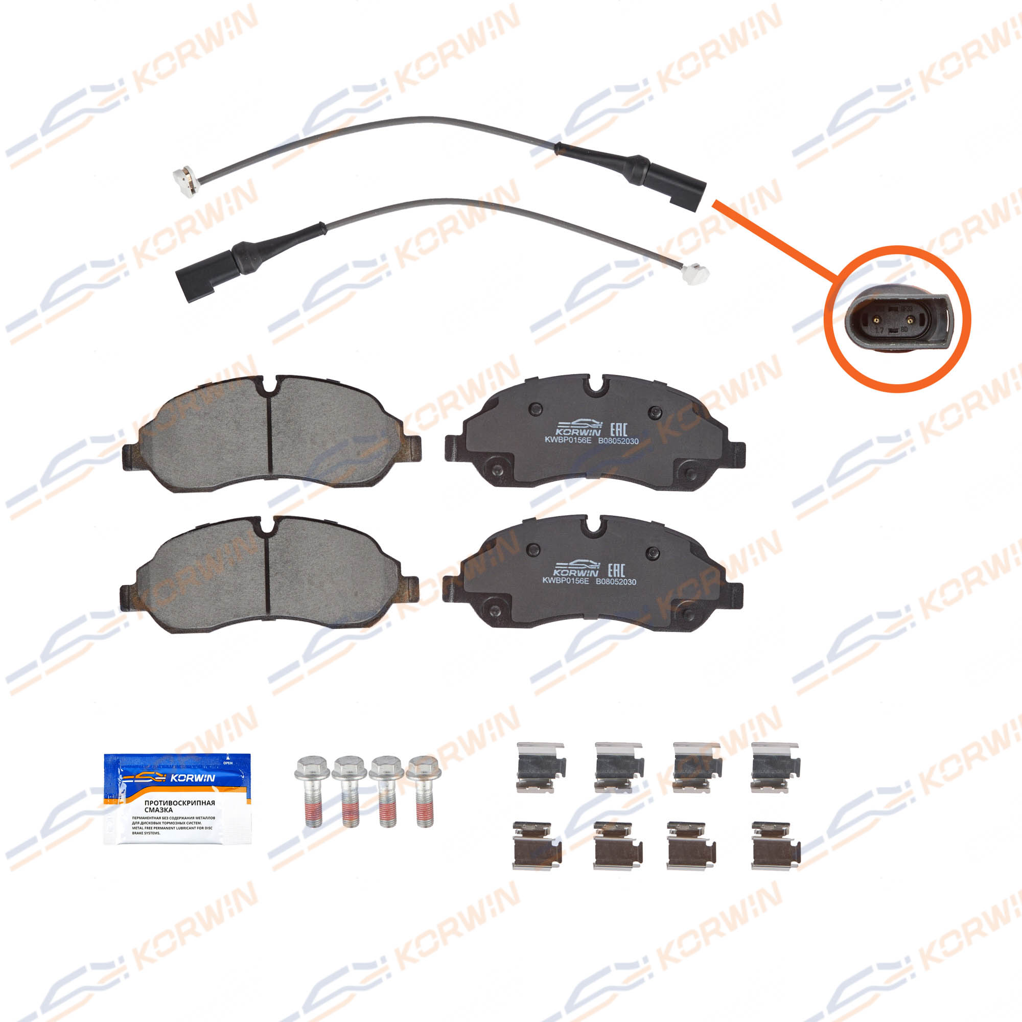 Колодки тормозные дисковые KORWIN ECOLine KWBP0156E