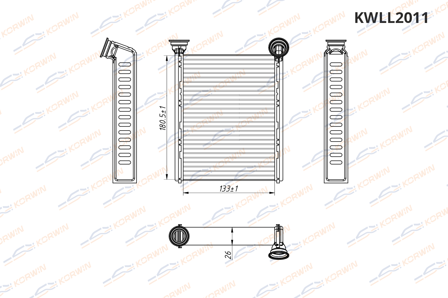 Радиатор отопителя KORWIN KWLL2011