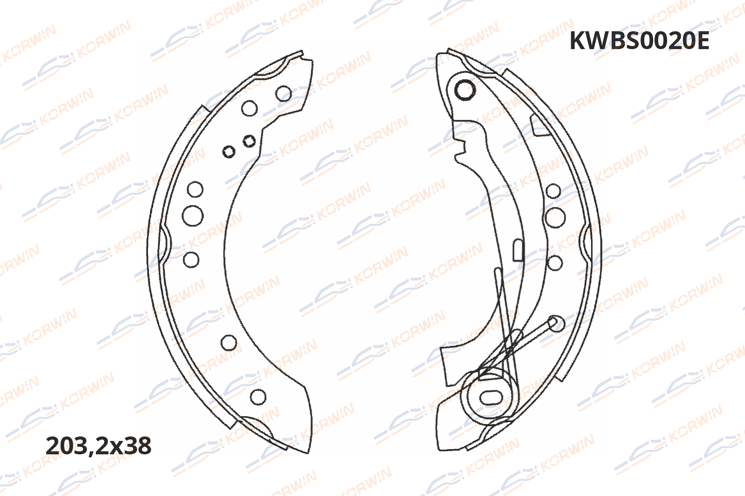 Колодки тормозные барабанные KORWIN ECOLine KWBS0020E